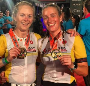 Katie and Susan Barcelona Try a Tri to Ironman