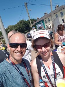 Neil Griffin and Norma Goggin at Hills of the Harbour Sprint Triathlon , Focus on Fitness